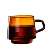 Borosilicate Amber Coffee Cup Glass Single Layer Mug