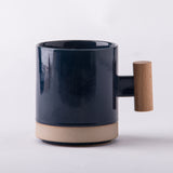 Wooden Handle Ceramic Water Cup Mug Coffee Cup Creative