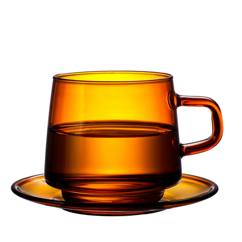 Borosilicate Amber Coffee Cup Glass Single Layer Mug