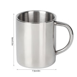 300ml Double Wall Stainless Steel Drinking Mug Cup Travel Coffee Mug Tea Milk Cup