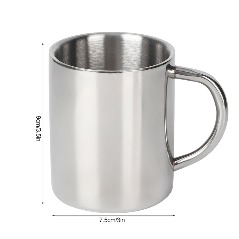 300ml Double Wall Stainless Steel Drinking Mug Cup Travel Coffee Mug Tea Milk Cup